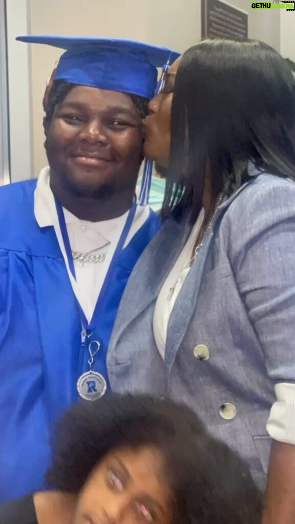 Tamara 'Taj' Johnson-George Instagram - My nephew, @pat_cas_56 made his daddy proud yesterday when he graduated from high school. The whole family showed up to fill in the gap🫶. We're all so proud of you, Pat Pat🎓😘 #graduate #highschool #senior #henry #rip #dad #fyp #nephew