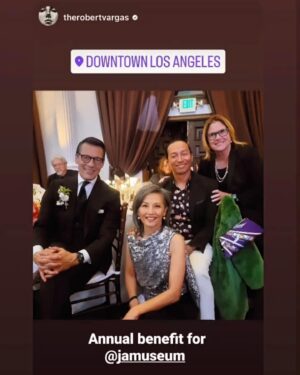 Tamlyn Tomita Instagram - The 2024 Japanese American National Museum Benefit Gala Dinner “Illuminating Paths” with these immense beautiful human beings - Ann Burroughs, Exec. Director of @jamuseum , Legacy Award champion storyteller David Ono of @abc7davidono and the LAngeleno treasure of an artist (the Shohei Ohtani in Little Tokyo and Suehiro DTLA in Little Tokyo are the latest!) Robert Vargas! 
A beautiful evening of bright lights! ✨✨✨✨
@burroughs.ann @therobertvargas @abc7davidono @golittletokyo @littletokyoisopen @suehirocafelittletokyo