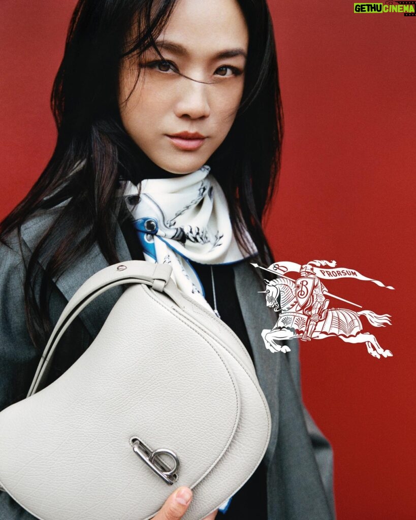 Tang Wei Instagram - Tang Wei with the Rocking Horse bag #Burberry