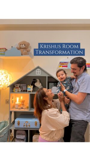 Tanvi Thakkar Instagram - ☁️🏠Nursery Transformation☁️🏠 

From the quality of materials used to the thoughtfully crafted design, we absolutely loved transforming Krishay Nursery with @tbs.studiogram ! 

#nursery #babynursery #nurserydecor #parentsbelike #newparents #marriedcouple #transformationreels #babyroom #babyroomdecor