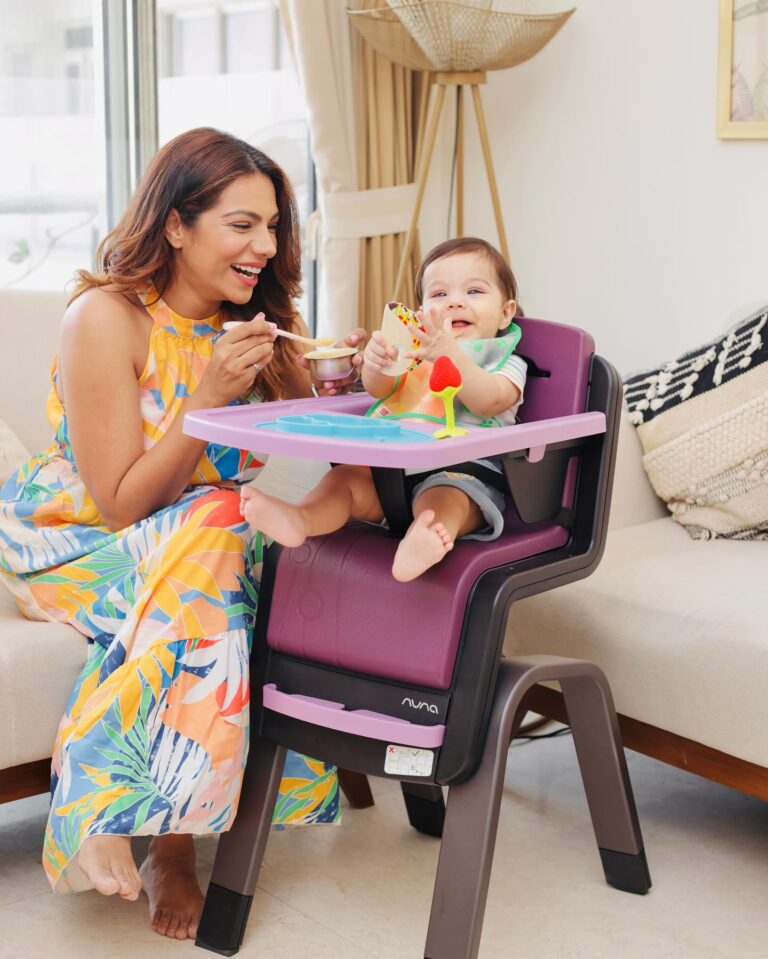 Tanvi Thakkar Instagram - Happy 9 Months my baby boy 🎈 Thank u for the most wholesome journey 🥹 Loving this new chic and comfortable highchair from @nuna_india . Simply the best for mealtime 😊 Highchair @nuna_india PR : @dinky_nirh #9monthsold #babyboy #nunahighchair #nuna #mealtime #newmom