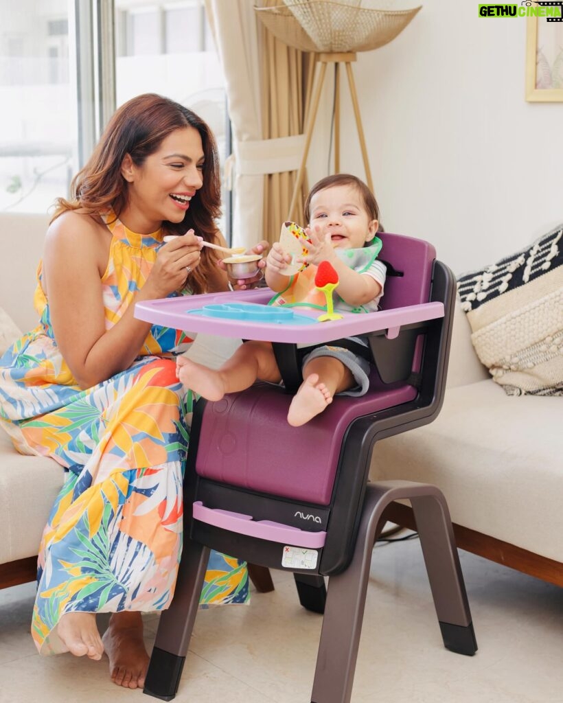Tanvi Thakkar Instagram - Happy 9 Months my baby boy 🎈 Thank u for the most wholesome journey 🥹 Loving this new chic and comfortable highchair from @nuna_india . Simply the best for mealtime 😊 Highchair @nuna_india PR : @dinky_nirh #9monthsold #babyboy #nunahighchair #nuna #mealtime #newmom