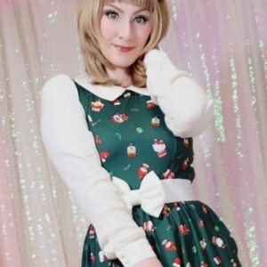 Tara-Nicole Azarian Instagram - 📍It's the most wonderful time of the year!🎄🎁🎄🐱 @hottopic has me ready to celebrate in this adorable #hellokitty #holiday dress 👗 and backpack 🎒 ♥️ ❤️ 🐱❤️❤️ What do you want from Santa #HotTopic ?????
.
.
.
👗& 🎒 = @hottopic
.
.
#sponsoredbyHT #HTFxHolidayHits #htfandom #HTFanatic #hellokittylover #hellokittyaddict #hellokittychristmas #hellokittyaesthetic #OfficialTaraCosplay #disabledinfluencer #actuallyautistic #holidayfashion