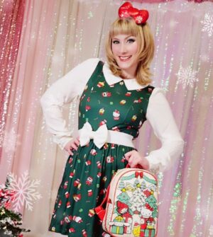 Tara-Nicole Azarian Instagram - 📍It's beginning to l👀k a lot like 🐱mas 🎄🎁🎄🐱 Santa @hottopic has me on the NICE LIST and sent me this adorable #hellokitty #holiday dress 👗 and backpack 🎒 ♥️ ❤️ 🐱❤️❤️ What do you want from Santa #HotTopic ?????
.
.
👗& 🎒 = @hottopic
.
.
#sponsoredbyHT #HTFxHolidayHits #htfandom #HTFanatic #hellokittylover #hellokittycore #hellokittyaddict #hellokittychristmas #hellokittyaesthetic #OfficialTaraCosplay #disabledcreator #actuallyautistic