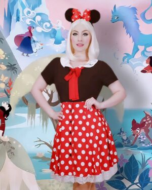 Tara-Nicole Azarian Instagram - ❤ Thank you @hottopic for the best Disney bound outfit I could ever ask for! ❤️
#sponsoredbyHT #HTFxFebMustHaves
●
●
📸: @maxx_warner
👗: @hottopic
🦖: @taracosplay 
●
●
#actuallyautistic #MCAS #POTS #dysautonomia #htfanatic #officialtaracosplay #ADHDWOMEN #minnie #minniemousecosplay #htfandom 
#minniemouse #disabledcosplayer #disney #disneyinspired #mickeymousecosplay #polkadots #vintagecosplay #cosplayer