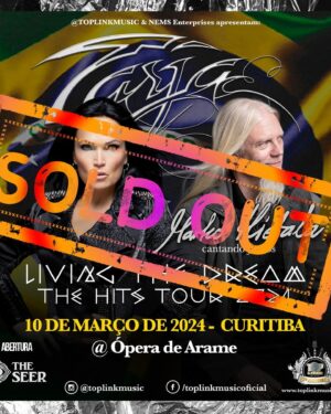 Tarja Turunen Instagram - I am getting super excited about my journey to South America for the tour that starts already next week! Yeah!! Few meet&greets still are available for these shows and the tickets are running fast for the tour. Buenos Aires, Curitiba and Porto Alegre are sold out. I hope to see you there rocking with me. Thank you for the opportunity! ♥️🤟🏻 @marko_hietala_official #livingthedream #thehitstour
