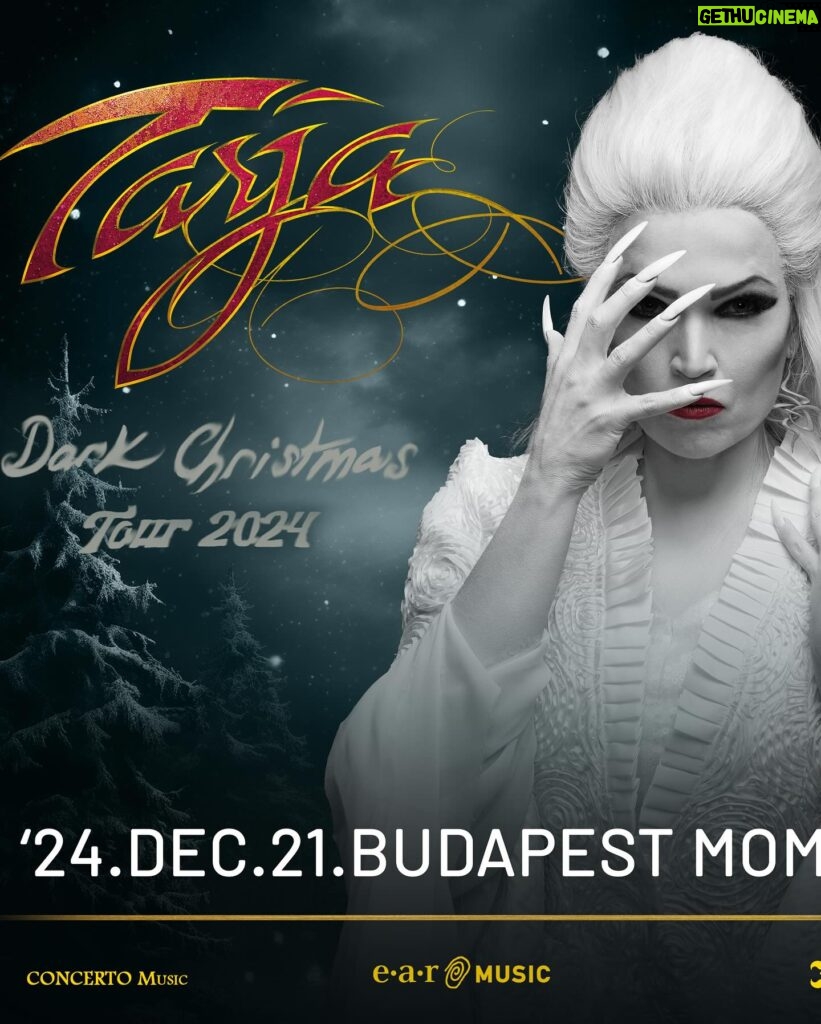 Tarja Turunen Instagram - Hungary and Romania! We are happy to announce three concerts as part of the Dark Christmas Tour 2024! See you in December! 21.12.24 Budapest, Hungary- MOMkult 22.12.24 Cluj-Napoca, Romania - Form Space 23.12.24 Bucharest, Romania - Arenele Romane Tickets links in highlights and bio!