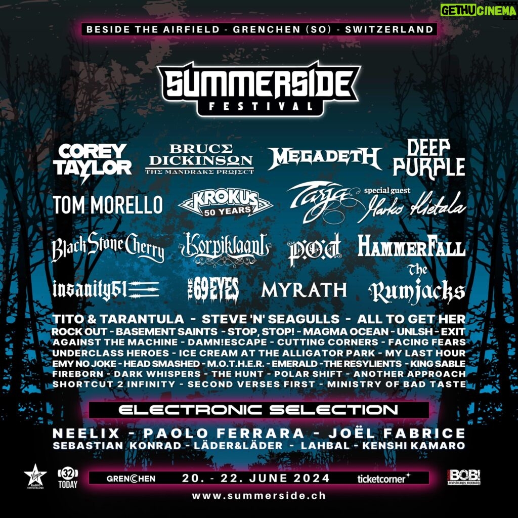 Tarja Turunen Instagram - 🔥 Summer will be legendary! With over 50 acts, the Summerside Festival is entering it’s second round! 💛🤘 🎟 Get your tickets now: https://www.summerside.ch/tickets #SummersideFestival #Grenchen