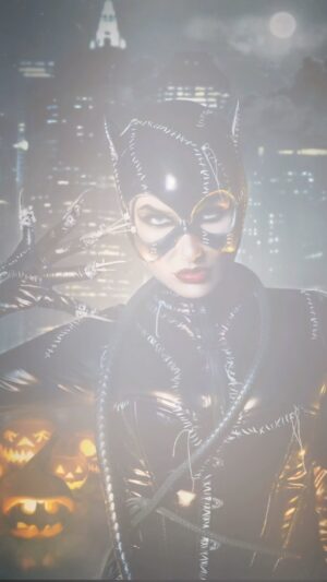 Tatiana Neva Instagram - Purrrrrrfect costume for a Spooky Holiday 🎃😻🙌🏻

Just thought I’d share my all time favorite character choice 🤩 

Catwoman photos are by @jscosplayart and @rickrosephoto 👏🏻👏🏻👏🏻👏🏻

Wishing everyone a safe and joyful night! 

#tatiananeva #model #actress #actionactress #fashionmodel  #spookyseason #costume #catwoman #catsincostumes #catsofinstagram #catsofig #halloween
