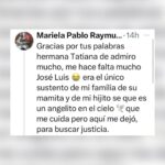 Tatiana Astengo Instagram - Jose Luis Aguilar Yucra (20 años) Retornaba después del trabajo a su casa cerca al aeropuerto de Ayacucho cuando al asomar la cabeza por una esquina recibió un impacto de bala en el cráneo. Su muerte fue instantánea. Jose Luis no participaba de la marcha, padre de un niño de 2 añitos! Esa es la tragedia como bien dice @rosamariapalacios.pe detrás de todo este despropósito hay seres humanos, familias, niños, huérfanos… Aquí se trata del derecho a la vida! Este joven ayacuchano ya había sido víctima del conflicto armado, primero mataron a su madre y los militares desaparecieron a su hermano y hace un año otro militar le quita la vida. A su niño solo le queda besar la fotografía de José Luis 🥹 (ver foto) la pareja de José Luis, Mariela Pablo, me escribió ayer vía X ( Twitter) para contarme que esta barbarie vestida de política le arrebató su único sustento y la posibilidad que su hijo creciera al lado de su padre. Esto no es justo! Morir así no es justo y menos sabiendo que se trataron de órdenes de parte de quienes deberían protegernos! Acabaron con sus sueños y le quitaron el abrazo de su padre a un niño. #nosfaltan50 #dequecolorsontusmuertos @mariocolan @cnddhhperu @larca.meicap #niolvidoniperdon dequecolorsontusmuertos.pe