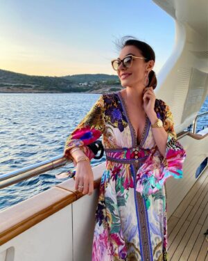 Tatiana Stefanidou Instagram - Στην πιο yachting βάπτιση ever! @kellyxini 💙🩵🩷#yachting# yachtinglife #yachtinglifestyle @saltwater_gr