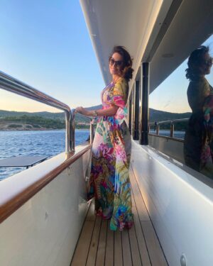 Tatiana Stefanidou Instagram - Στην πιο yachting βάπτιση ever! @kellyxini 💙🩵🩷#yachting# yachtinglife #yachtinglifestyle @saltwater_gr