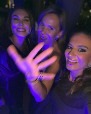 Tatiana Stefanidou Instagram - Party vibes! 💜🍾🥂#party #partyoutfit #partymood @katko_styles @elinavam