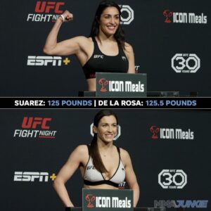 Tatiana Suarez Instagram - OFFICIAL: Tatiana Suarez is on weight for her return fight vs. Montana De La Rosa #UFCVegas70

🔗 FULL RESULTS IN BIO