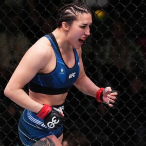Tatiana Suarez Instagram - The best feeling in the world. People asked me if I felt the pressure of my long awaited return. The weeks leading up to it, I absolutely did. But, I embrace the pressure it fuels me. From a young age, I’ve dealt with the pressure of being the best in my sport. I put that pressure on myself because I want to be the best. My coaches and those closest to me can attest that I put that pressure on myself almost every single day. My mom knows me so well that she sent me a quote about pressure, darkness and being crushed. 😂 From a lift to a sparring session. I expect to be the absolute best and to put my best foot forward. I guess maybe that’s why when the lights are on I’m so comfortable and I shine. I’ve already spent months dealing with the pressure that when my time comes I know how to deal with being uncomfortable. What was once uncomfortable is now so familiar. When I walked into that cage I felt free and most of all I felt happy to be there. Every time I step in the octagon, I learn more about myself. I’m enjoying every bit of this journey. I know I’m resilient enough for anything that is thrown my way. I have proven that time and time again. I’m grateful for my optimistic nature, resilience and the support system I have to help me along the way. I can’t wait for the next one. If you’re dealing with pressure my advice would be to embrace it, harness it and learn to be comfortable in it. ❤️

#mma #wmma #ufc #motivation 
#instagood