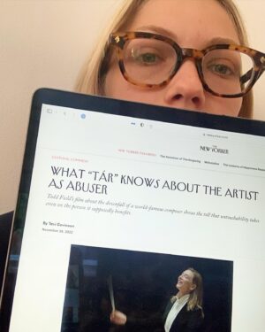 Tavi Gevinson Instagram - I wrote about TÁR for the New Yorker 🤳🏼 link in bio 🪗 thank you @newyorkermag!