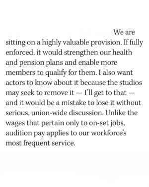Tavi Gevinson Instagram - Audition pay is in the @sagaftra contract but most performers don’t know about it! So I wrote this for @hollywoodreporter using what I’ve learned as a founding volunteer of @auditionsarework. I tried to distill our amazing group’s work over many months and to understand why it’s somehow radical for actors to talk about their owed wages. Link in bio to read in full ☀️
Thank you @vanessalchester @teeocho @iamtelesmar @carynwestsfa for refining these points with me 💛 join us Thursdays on zoom for @auditionsarework office hours 😃