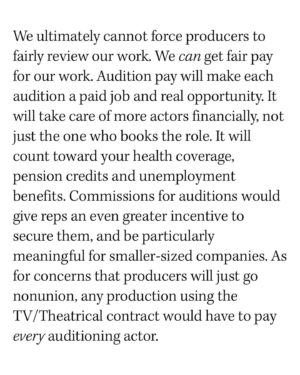 Tavi Gevinson Instagram - Audition pay is in the @sagaftra contract but most performers don’t know about it! So I wrote this for @hollywoodreporter using what I’ve learned as a founding volunteer of @auditionsarework. I tried to distill our amazing group’s work over many months and to understand why it’s somehow radical for actors to talk about their owed wages. Link in bio to read in full ☀️
Thank you @vanessalchester @teeocho @iamtelesmar @carynwestsfa for refining these points with me 💛 join us Thursdays on zoom for @auditionsarework office hours 😃