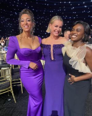 Tawny Newsome Instagram - Four hours of glam to honor our beloved Strange New Worlds and Lower Decks. My love @celiargooding makes Star Trek history as the first actor nominated for a @criticschoice award (not incl the Supers) so it’s only fair she got a hug from Billie Eilish. This is how it works. This was also my first time making the Best Dressed list so I’ll be color coordinating with Rebecca Romijn from now on as that must have been what did it. And special shout out to the cameraman who def thought I was in The Color Purple and kept swinging over to me whenever it was mentioned. 😈💅🏾
.
.
.

@startrek @startrekonpplus