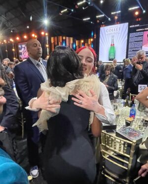 Tawny Newsome Instagram - Four hours of glam to honor our beloved Strange New Worlds and Lower Decks. My love @celiargooding makes Star Trek history as the first actor nominated for a @criticschoice award (not incl the Supers) so it’s only fair she got a hug from Billie Eilish. This is how it works. This was also my first time making the Best Dressed list so I’ll be color coordinating with Rebecca Romijn from now on as that must have been what did it. And special shout out to the cameraman who def thought I was in The Color Purple and kept swinging over to me whenever it was mentioned. 😈💅🏾
.
.
.

@startrek @startrekonpplus