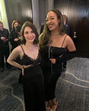 Tawny Newsome Instagram - was told I served “approachable goth” with my trek fam at the @saturnawards (or as people started calling it the Star Trek Awards which you can’t really argue with.)🪐🖖🏾
. 
.
Thanks to @scotiaboyd for pics 
Hair @hairby_a.shani 
MU @luiscascomakeup