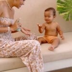 Taya Rogers Instagram - @endota from pregnancy through baby 1 & now 2 🥰 We love endota’s baby skincare so much. Our favorites are the Gentle Body Lotion and Protecting Barrier Balm. Mila was excited to introduce her #Endota faves to Jaden (& then promptly told him to get his own 😂). This product range is Cosmos certified organic, so gentle yet effective on baby’s delicate skin. We have been using these since Mila was born and so I trust #endota to take care of Jaden’s skin too 🥰 Cannot recommend these enough. @endotathailand #endotaNurture #endotaBaby