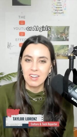Taylor Lorenz Instagram - “It’s not very good. No hate.” Taylor Lorenz, culture/tech reporter at @washingtonpost and author of “Extremely Online,” dishes on AI influencers.