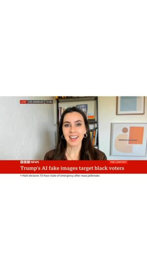 Taylor Lorenz Instagram - Talking tech today on the BBC! We discussed the $1.8bn judgement against Apple, AI deepfakes targeting Trump voters, and Musk’s latest lawsuit