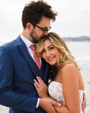 Taylor Dooley Instagram - Living in a real life fairytale ✨ So excited to share photos from our wedding day…first up, our beach ceremony 💛 It was perfectly imperfect, the most unplanned & unstressfull day filled with so much love. We read our own vows that we had written, we laughed, we cried, we got interrupted by a dog who hilariously ran into our ceremony, we praised the Lord, and we LOVED. It was simply the Best. Day. Ever. 😍 check my stories & highlights for more moments from the day 🥰