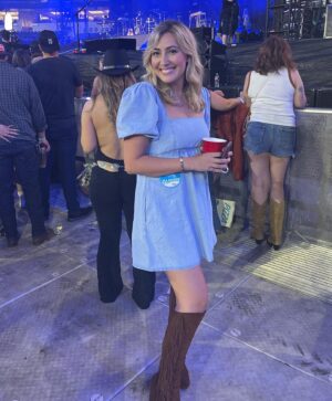 Taylor Dooley Instagram - I need something You Proof 🤠🩵 // @morganwallen sure knows how to throw a party 😉 Had the best time with the best people last Saturday. Thanks so much for everything @tylercoleguitar … you KILLED it 🔥🎸