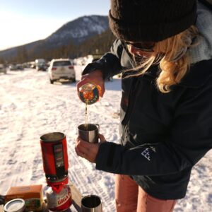 Taylor Rees Instagram - Well it looks like it might be the end of ski season, but it’s definitely not the end of hot toddy season where I create end-of-day warm bevvies for any friend in search of a good cheers. Like @jadethemighty who shared this moment with me (and just had a MEGA win with the Dept of Interior today! Check her stories!). Cheers to @tincupwhiskey for supporting our mountain community and the many environmental endeavors afoot. 

~

#partnerinadventure #sonyartisan @blackcrows_skis @tincupwhiskey @adorama @thule #lovetothecompanieskeepingthegoodworkalive [photo by @jadethemighty]