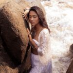 Teja Venkatesh Instagram - In the embrace of the sea, trying to wash away the pain.🌊 Ft: @tejavenkateshoffl . 📸 @vdop_photography . H&M: @noormakeup.sculpture . Stylist: @muthunagaimurugesan . Wardrobe: @sesha_bridalwear . Drone shot @ajitricks_ . Jewels @fineshinejewels . #portrait #fashionable #westernfashion #beach #beauty #beautyshots #makeup #portraitphotography #tejavenkatesh #teja #trending #photoshoot