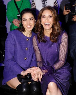 Teri Hatcher Instagram - Such a beautiful night of multigenerational fashion and creativity @marccain Fashion Week! Thank you! 💜

#marccainlovesfashionweek 
#blendboundaries 
#marccaingirls