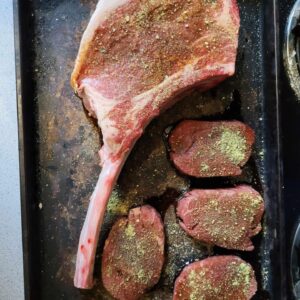 Terri Runnels Instagram - ROWAN'S Dad's Birthday meal that Dakota made with a Tomahawk Steak, and several Filet Mignons! Turns out that the Tomahawk bone is a kick ass amazing teething tool...until ya Mama took that away from you, and you proceeded to tell her "I am the CEO of teething Tomahawk bones, I'm gonna need you to step away, and leave me alone with this deliciousness!!!" 😀😂🤣😁🥩🥩🥩
@dakotarunnels22