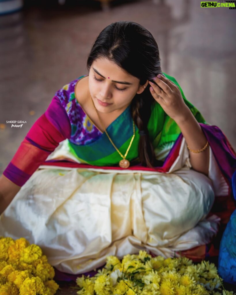 Thanuja Puttaswamy Instagram - ♥️✨ . . . . . . . Pc; @sandeepgudalaphotography ❤️ Saree; @sudikshaa_dudyala ❤️