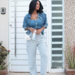 Thauny Raquel Instagram - Outfit of the day 🤍 #meujeansdamyller #ootd #outfit #moda #lookdodia