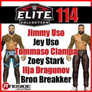 Theresa Serrano Instagram - 🚨 ELITE 114 OFFICIAL LINE-UP 🚨

@Mattel @WWE Elite 114 figure line-up has been officially revealed:

• Jimmy Uso
• Jey Uso
• Tommaso Ciampa
• Zoey Stark
• Ilja Dragunov
• Bron Breakker

Available for Pre-Order soon at WrestlingFigures.com

#RingsideCollectibles #WrestlingFigures #Mattel #WWE #WWEEliteSquad #WWERaw #SmackDown #NXT #WWENXT #TheUsos #JimmyUso #JeyUso #Yeet #NoYeet #TommasoCiampa #ZoeyStark #IljaDragunov #BronBreakker