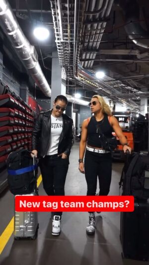 Theresa Serrano Instagram - Can @qosbaszler & @zoeystarkwwe take down The Kabuki Warriors TONIGHT on #WWERaw?