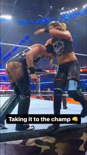 Theresa Serrano Instagram - @zoeystarkwwe is pulling out all the stops against @rhearipley_wwe 😳 #SurvivorSeries