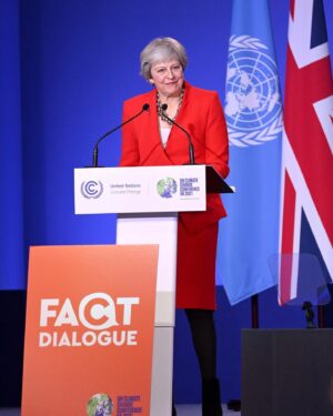 Theresa May Instagram - It was a pleasure to co-chair the #COP26  meeting on the importance of nature. 

To keep the pathway to 1.5 degrees alive, we must change the way we use our land & oceans, protect our forests and restore ecosystems globally.