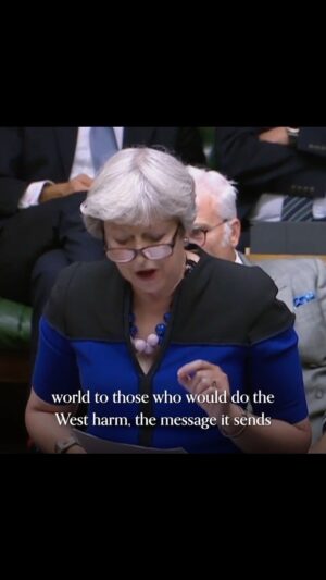 Theresa May Instagram - “What must be of key concern to us is the message this sends around the world to those who would do the West harm” 

My contribution on the situation in Afghanistan, its future and implications for the world: 

https://parliamentlive.tv/event/index/392a628b-beda-4bc1-91df-584f2a1cdf90?in=10:36:14