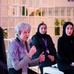 Theresa May Instagram - It was a pleasure to speak at the Global Women’s Forum Dubai about the contribution of women to business and society, alongside inspirational female entrepreneurs and officials from around the world #GWFD2020