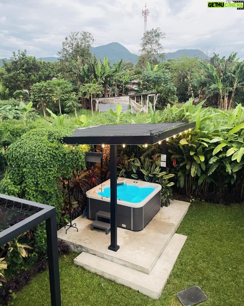 Tiffany Alvord Instagram - 💕 This villa was an absolute dream 😍 I highly recommend it to anyone visiting La Fortuna, CR! @ikigaiarenal ✨ The volcano view is so breathtaking (especially at sunset.) 🥺 They also have a “Chefs Experience” where a private chef came and cooked a 3 course breakfast which was phenomenal & completely elevated the whole stay. It felt so surreal, and so relaxing! A few times I wanted to cry in gratitude for the flawless moments of stillness; with the sun setting, the wonderful food, jam sesh, morning yoga, and of course the amazing company. My heart is full. 🥰 Side-note: There’s also a hot tub, fire pit, and projector; need I say more 🫶 #speechless