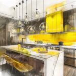 Tiffany Brooks Instagram – Hello yellow 💛
Which kitchen is your favorite? 

.
.
.

#yellow #kitchen #renderings #pickone #interiordesign