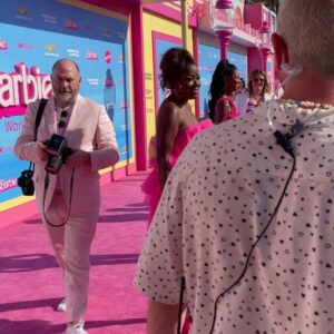 Tiffany Brooks Instagram - Ohh wee yall @barbiethemovie premier was EVERYing!!! Went with option C!! Ohhh prep the shoes! @betsyjohnson_ 🤩🤩🤩 me and my @hgtv friends were in the building! The movie was adorable! My fly a$$ son killed it with his tux! #installingapinkdrivewaynextweek