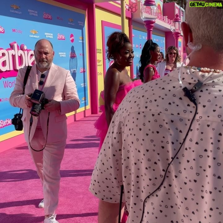 Tiffany Brooks Instagram - Ohh wee yall @barbiethemovie premier was EVERYing!!! Went with option C!! Ohhh prep the shoes! @betsyjohnson_ 🤩🤩🤩 me and my @hgtv friends were in the building! The movie was adorable! My fly a$$ son killed it with his tux! #installingapinkdrivewaynextweek