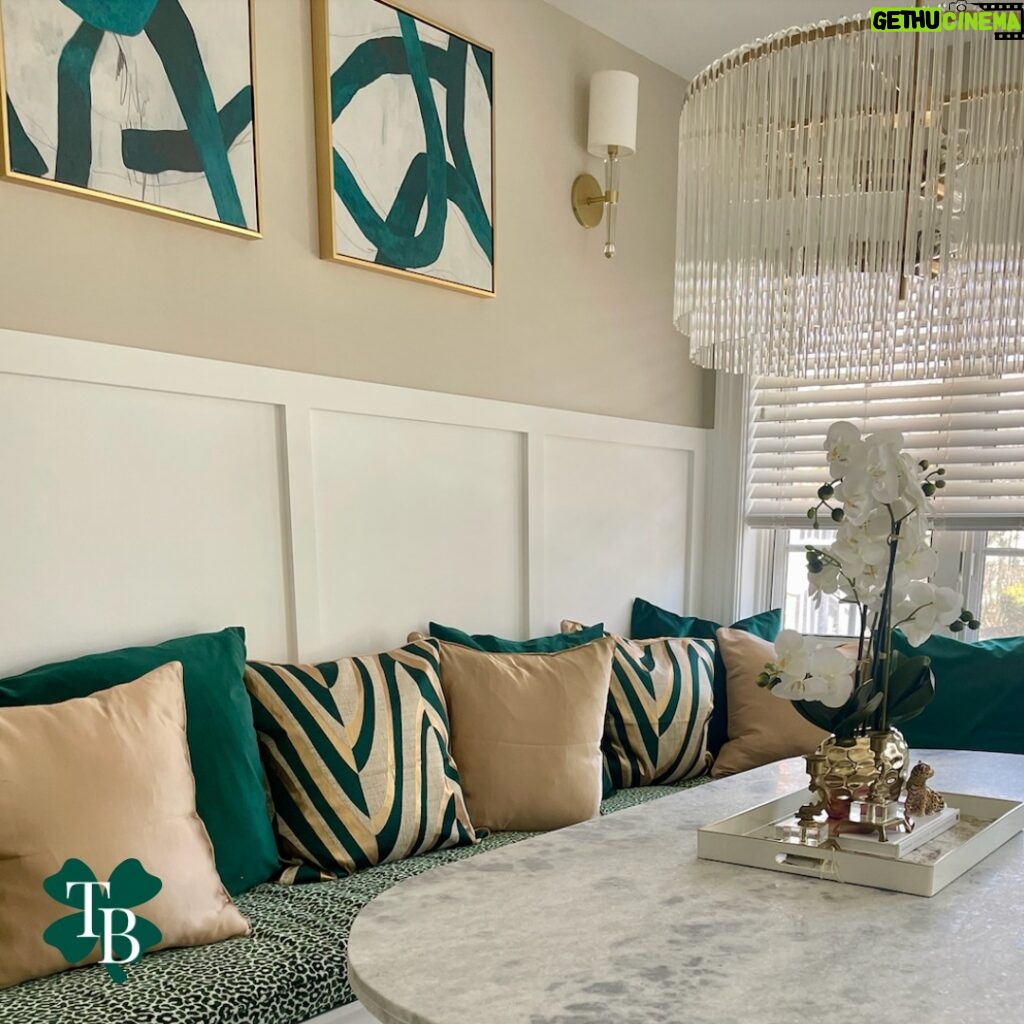 Tiffany Brooks Instagram - I don't care, I paint the town green 🍀💚 Which room is your favorite? . . . #stpatricksday #stpatricksdayweekend #greenvibes #interiordesign #pickafavorite