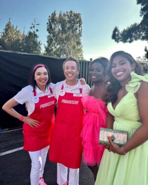 Tiffany Brooks Instagram - Ohh wee yall @barbiethemovie premier was EVERYing!!! Went with option C!! Ohhh prep the shoes! @betsyjohnson_ 🤩🤩🤩 me and my @hgtv friends were in the building! The movie was adorable! My fly a$$ son killed it with his tux! #installingapinkdrivewaynextweek