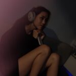 Tiffany Lau Instagram - unwinding with some music before bed 😌 what’s some of your fave songs recently? 🥰🎶