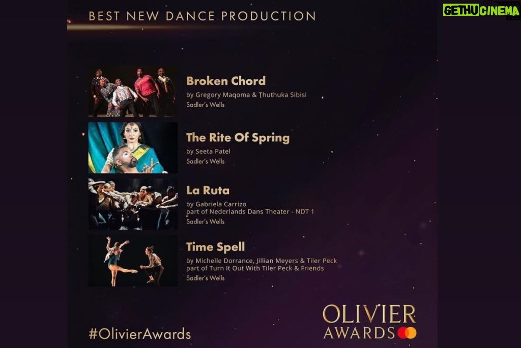 Tiler Peck Instagram - Woke up to this news…We’re nominated for an Olivier award!!!! 🤯 Swipe 👈🏻 Time Spell is such a special piece to me for a variety of reasons, but most importantly, because of the artists involved — Michelle, Jillian and the entire cast of my incredibly talented colleagues & friends who helped bring this to life. I have so much to say about this piece, but for right now, just going to allow myself to feel speechless and enjoy the moment!!!! #olivierawards #nomination #uk #london #news #TIOWT&Friends